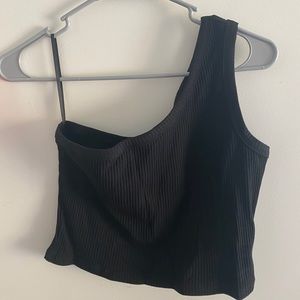 Black One Shoulder Top